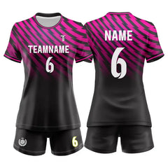 Custom Purple Black Gradient Women's Volleyball Jersey Set