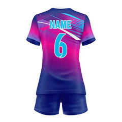 Custom Violet Gradient Women's Volleyball Jersey Set