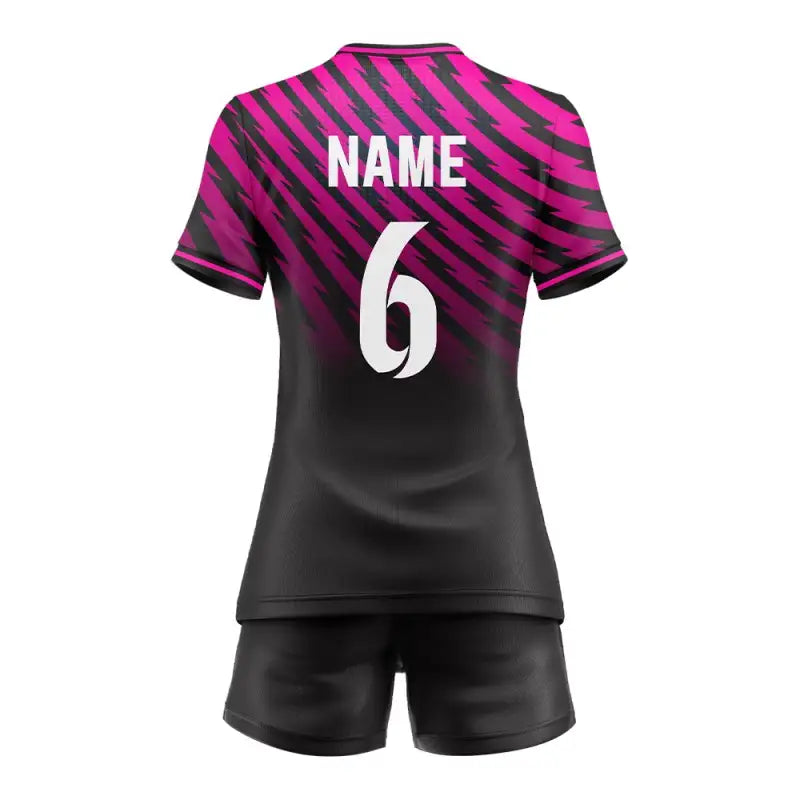 Custom Purple Black Gradient Women's Volleyball Jersey Set