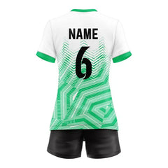 Custom Green Polyline Women's Volleyball Jersey Set